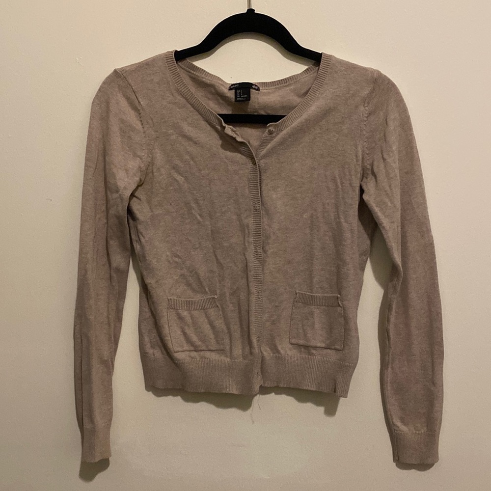 TAUPE H&M CARDIGAN